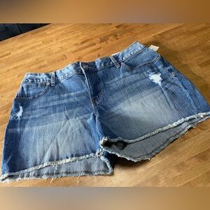Maurices Distressed Blue Jean Shorts